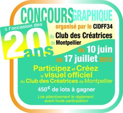 Concours graphique : créer le visuel pour les « 20 ans du Club des Créatrices de Montpellier »