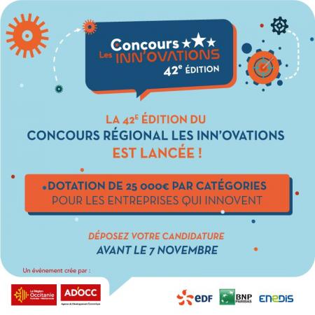 Concours régional Les Inn'Ovations : candidatures jusqu'au 7 novembre