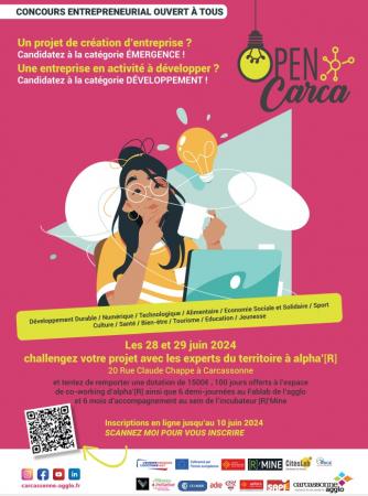 Concours entrepreneurial Open Carca les 28 et 29 juin : inscription avant le 10 juin