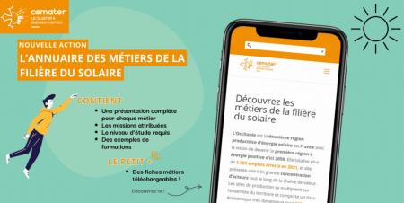 Cemater propose un annuaire des métiers de la filière du solaire.