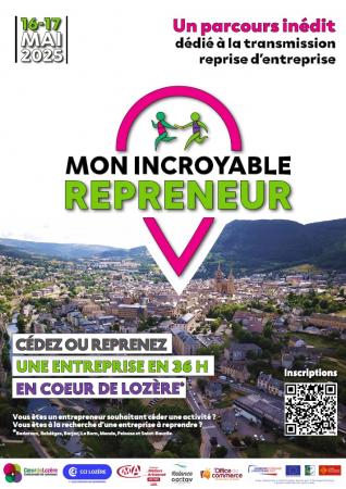 Mon Incroyable Repreneur : cédez ou reprenez une entreprise à Mende – Cœur de Lozère (48)