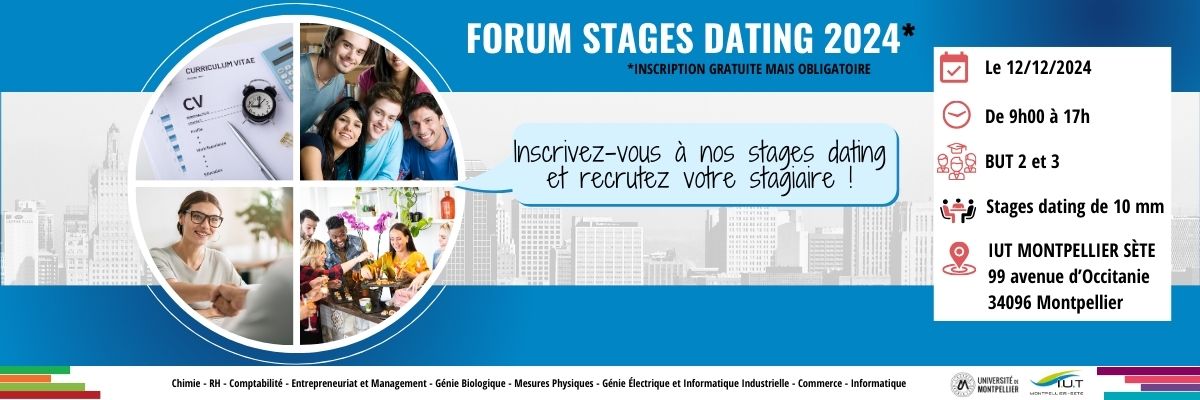 Forum Stages Dating IUT Montpellier-Sète (inscription entreprises)