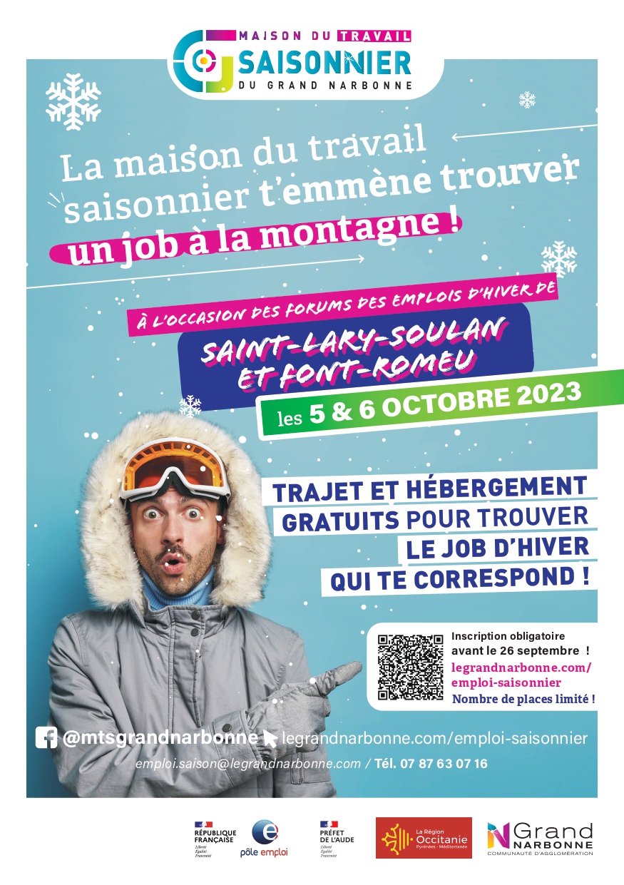 Réunion d'information #Saison Hiver - La Maison du travail saisonnier t'emmène trouver un job à la montagne 