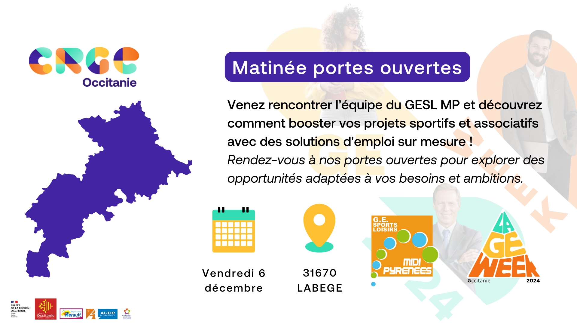 GE Week 2024 : Matinale portes ouvertes du Groupement d'Employeurs Sports Loisirs Midi-Pyrénées