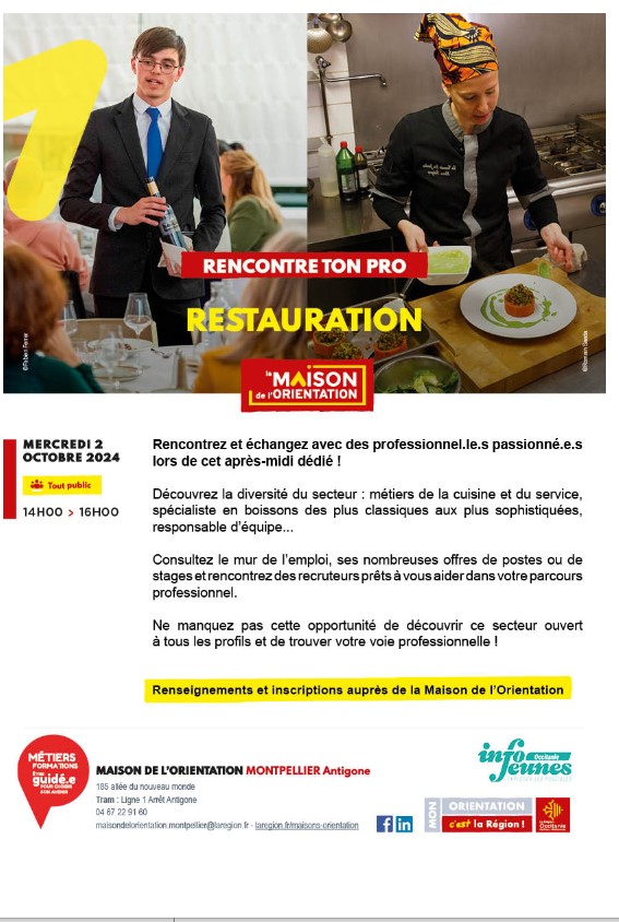 Rencontre ton Pro : Restauration