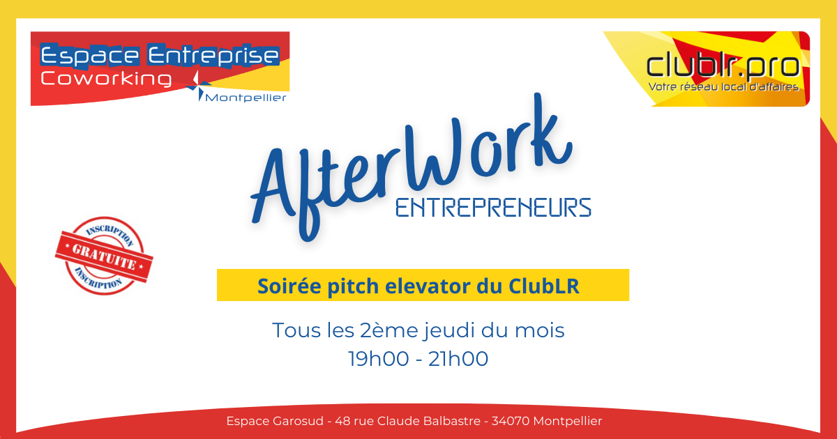 Afterwork Pitch Elevator Club LR - 14 novembre 2024