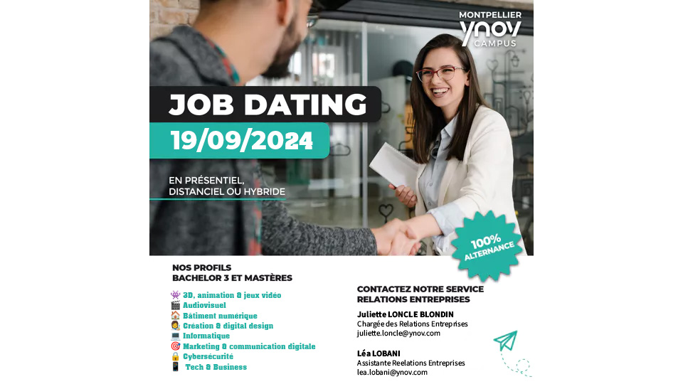 JOB DATING 19-09-2024 - Montpellier YNOV Campus